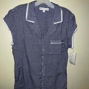 Eileen West Small 2pc Checkered elegant pajama set
